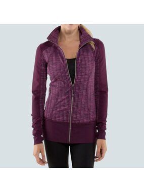 Lululemon Nice Asana Jacket Ziggy Wee August Glo / Plum Size 6